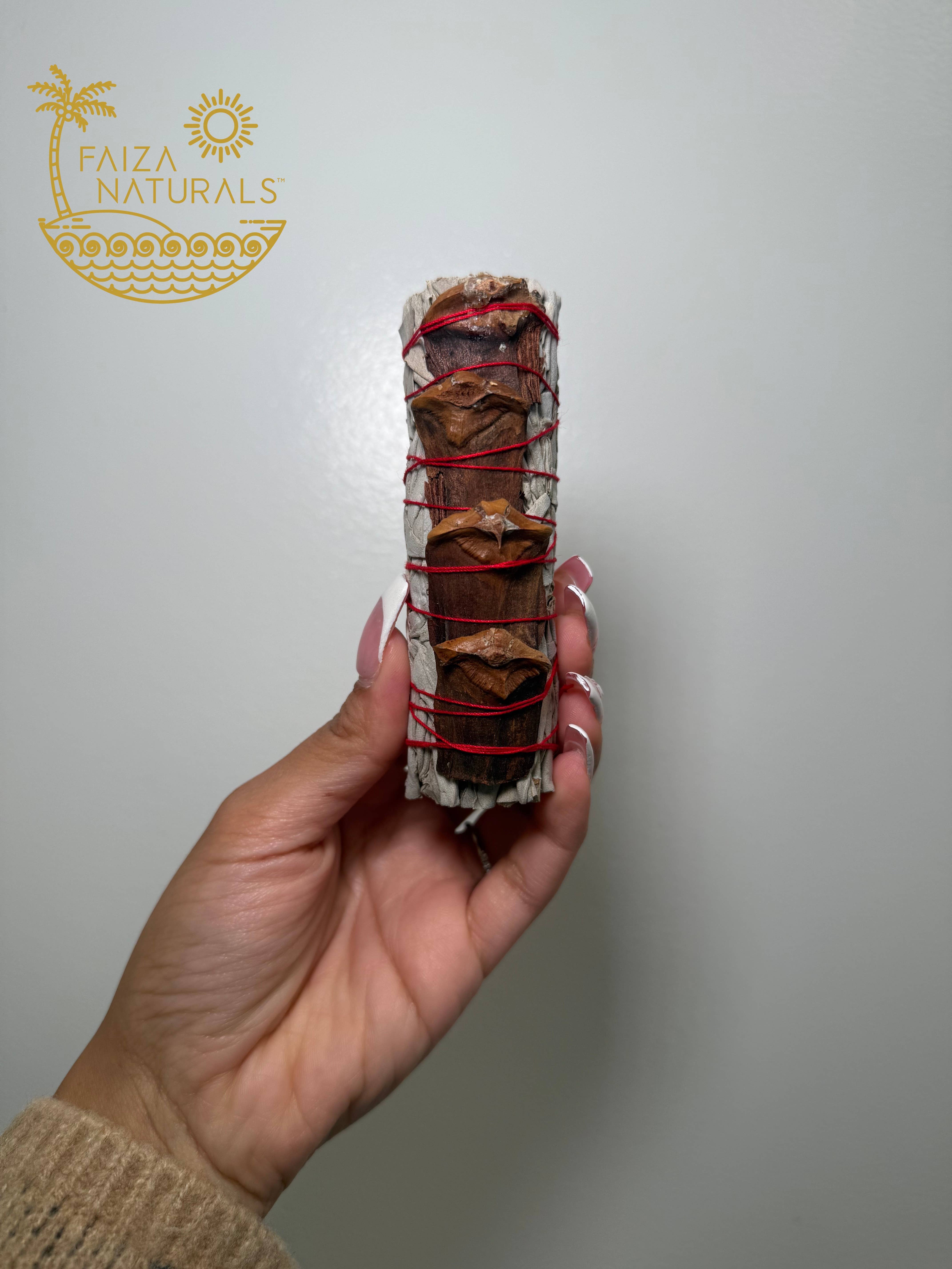 Faiza Naturals – Pacote de sálvia por atacado – Pine Cone White Sage Bundles (Produção Exclusiva)2