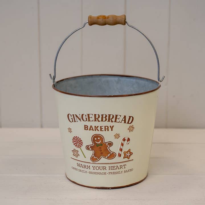 Small Gingerbread Bakery Bucket for wholesale by Satchville