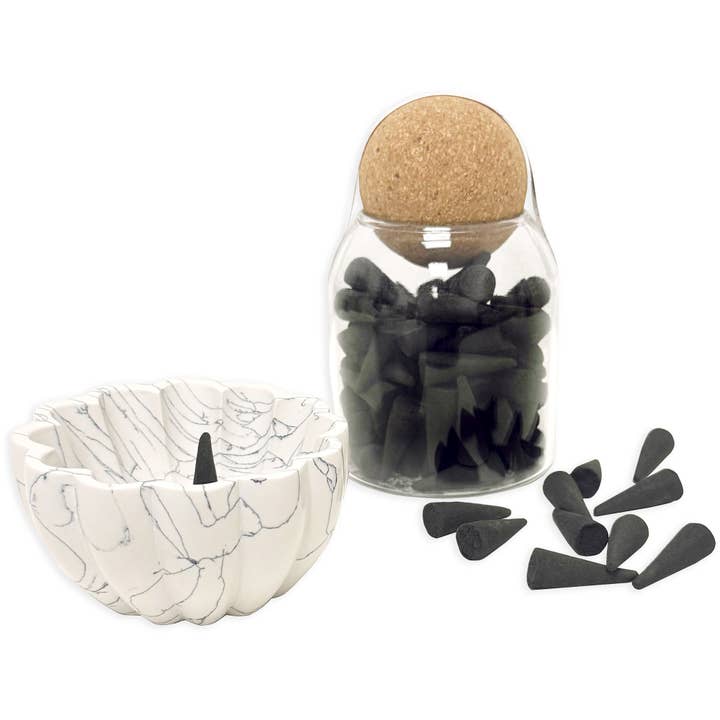 Andaluca - Wholesale Incense - 100 pc Incense Cones In Jar: Rose Quartz & Lily Fragrance 2