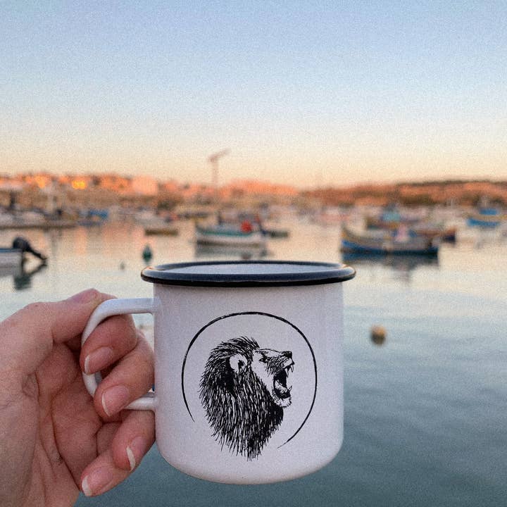 Hannibelle - Wholesale Coffee Mug - Enamel Mug Lion