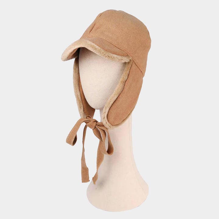 Sensibling Corp. - Wholesale Trapper/Bomber Hat - Women's - Wool Trapper Ribbon Closure Hat
2