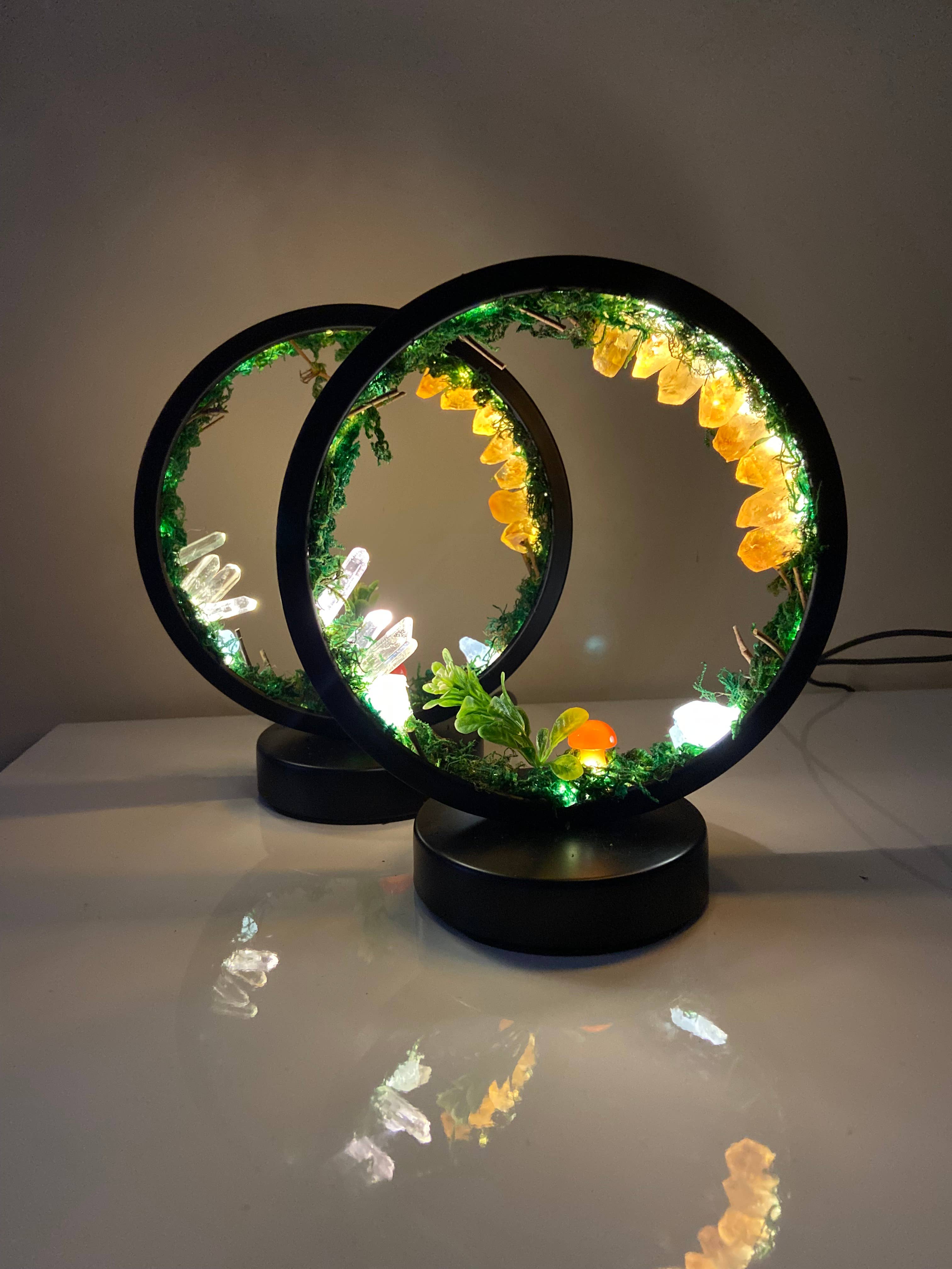 Earth's Gems BTQ - Vendita all'ingrosso Luci notturne - Lampada da Giardino Zen con Pietre Preziose Decorazione Luce Notturna di Cristallo3