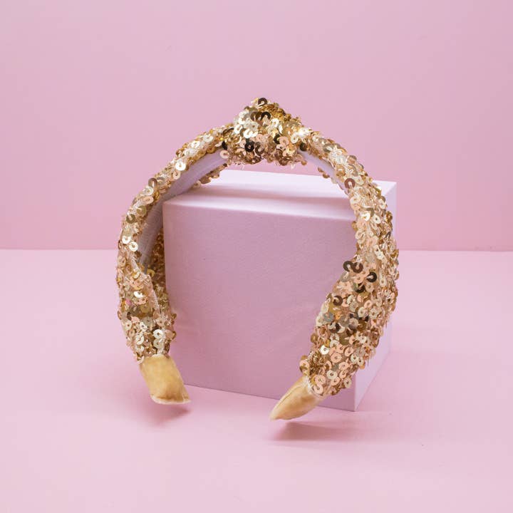 Frog Sac - Wholesale Fashion Headband - Kids - Kids Knot Headband - Sequin Knotted Hair Band Accessories55