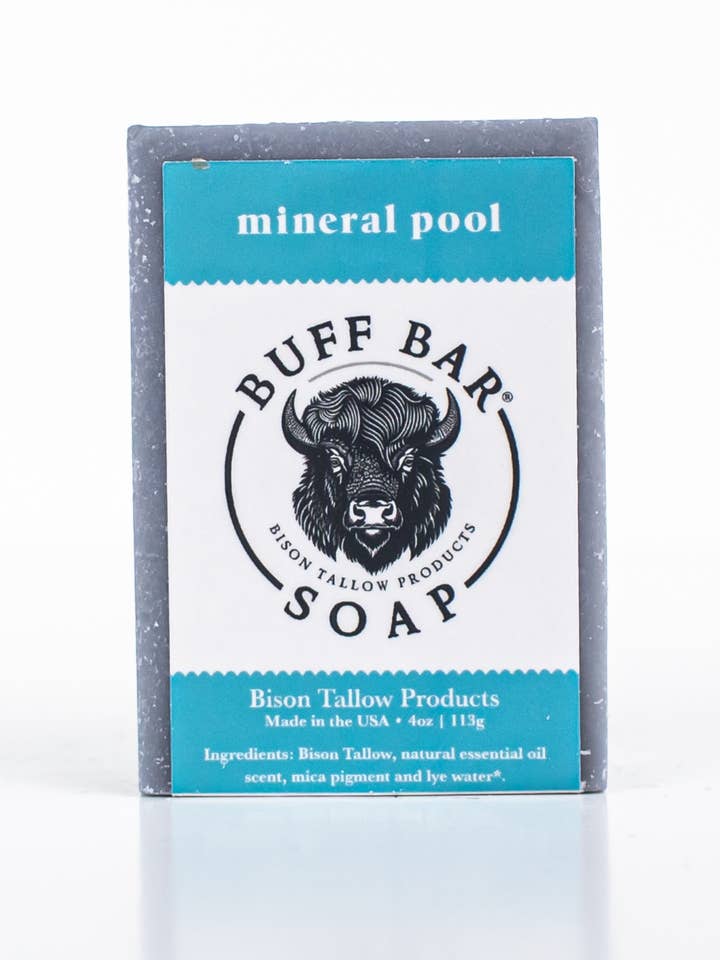 Mineral Pool Bison Tallow Soap Bar - 4oz for wholesale by Big Crazy Buffalo