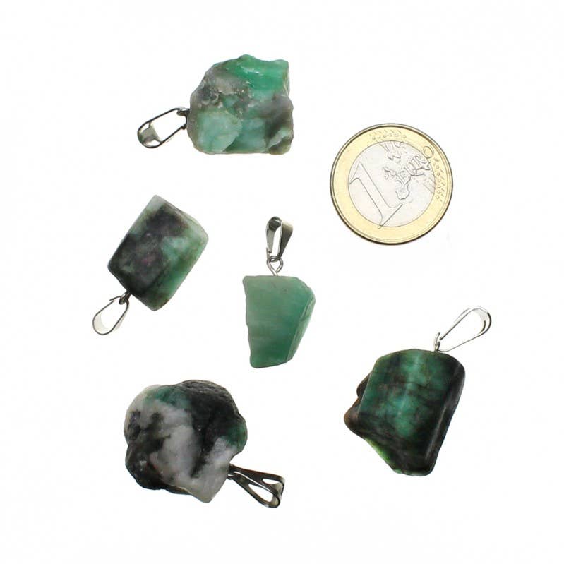 UniArt - Vendita all'ingrosso Ciondolo/pendente - Ciondolo in smeraldo grezzo1