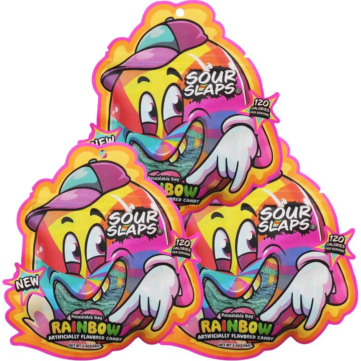 Cow Crack Wholesale - Vente Bonbons gélifiés - Sour Slaps Arc-en-ciel