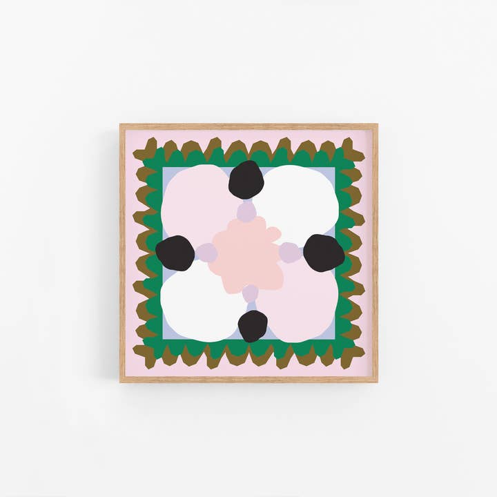 Afrocentriskt konsttryck med afrikanskt Granny Square-mönster för wholesale av Emma Make