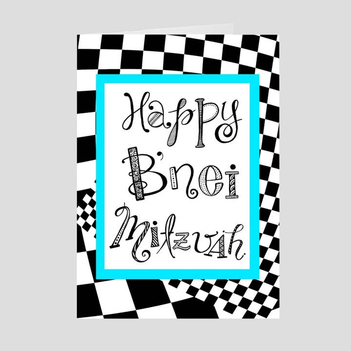 Happy B’nei Mitzvah Greeting Card for wholesale by The Crafty Queer