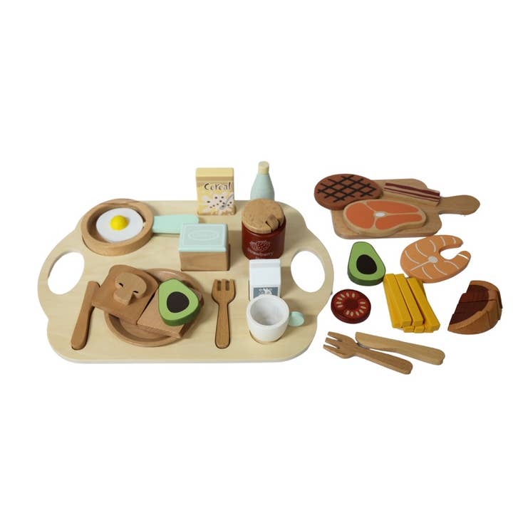 Jenjo Games - Wholesale Wood toy – Child - Breakfast Wooden Set1