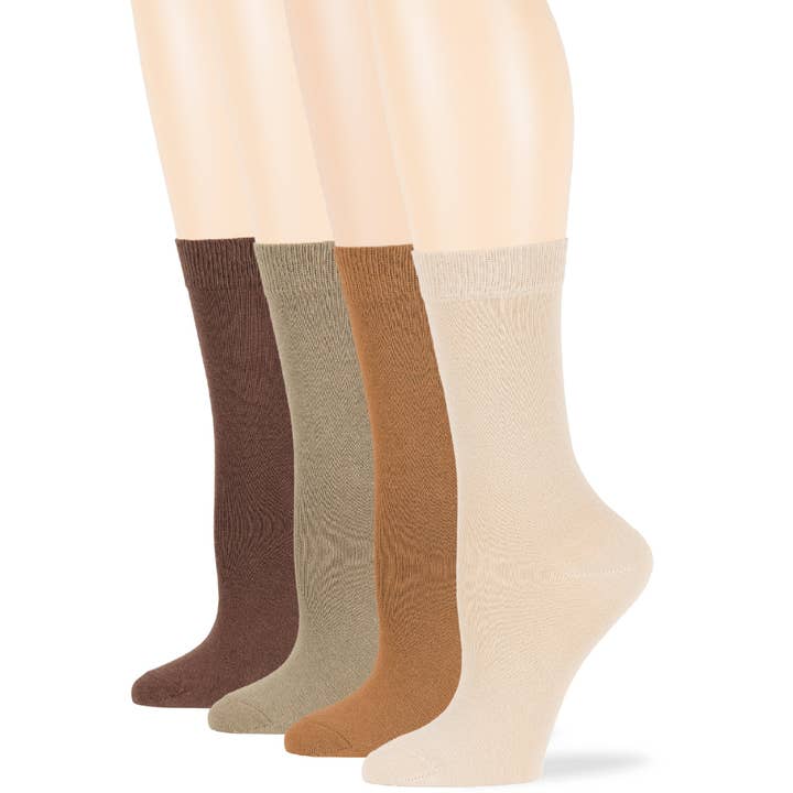 Women's Cotton Dress Crew Socks - 4 Pack - A15 for wholesale by 7Bigstars Kingdom