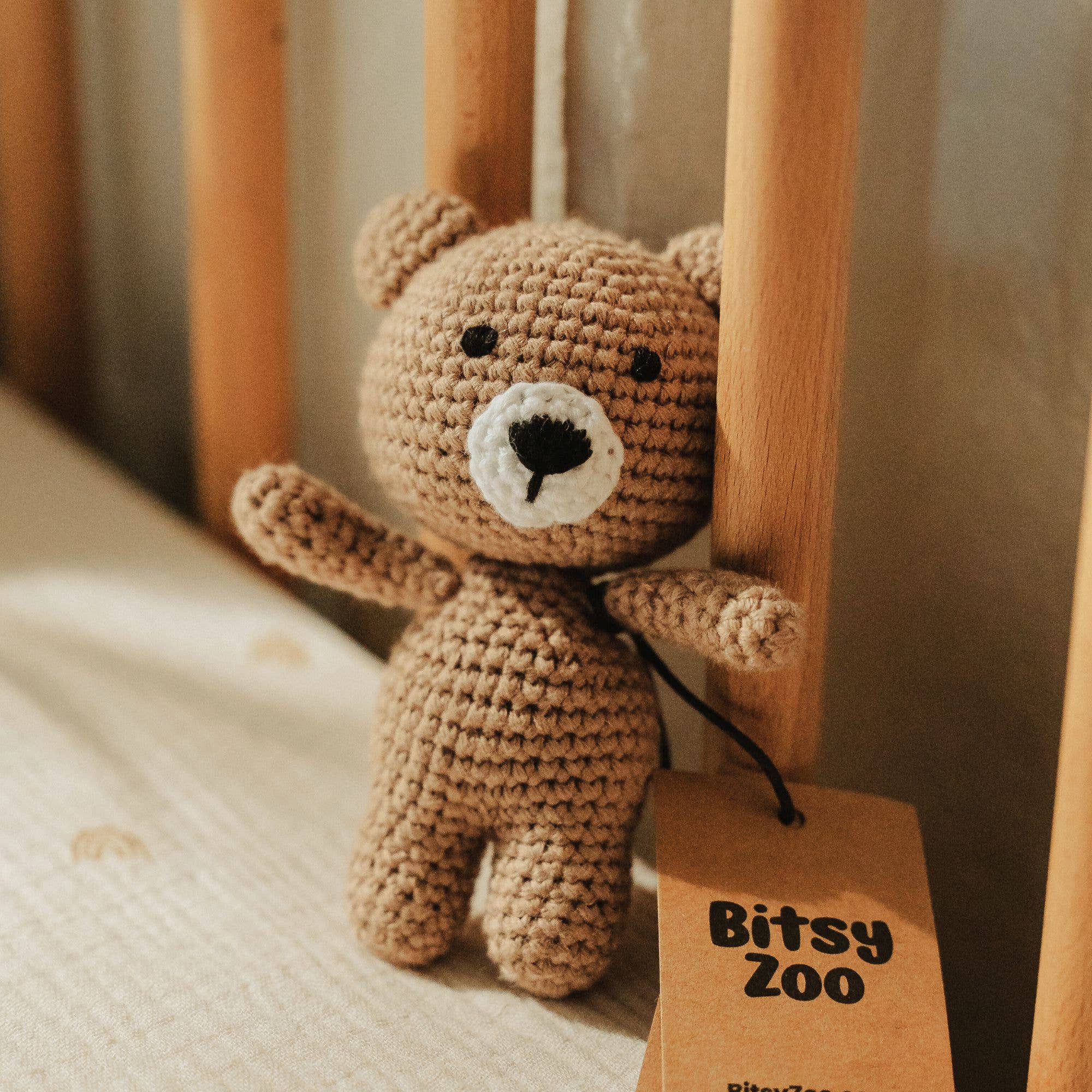 Bitsy Zoo - Wholesale Stuffed/Plush Toy - Kids & Baby - Graham the Glare Bear - Bitsy Crochet Animal