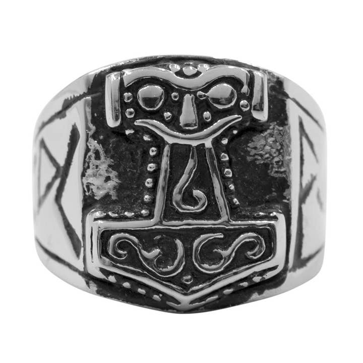 rostfritt stålring ”Tors Hammer” för wholesale av Bodywings