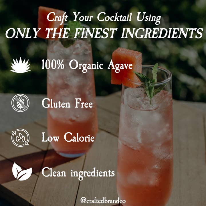 Crafted Cocktails - Wholesale Cocktail Mix/Syrup - Spicy Watermelon Nonalcoholic Cocktail Mixer2