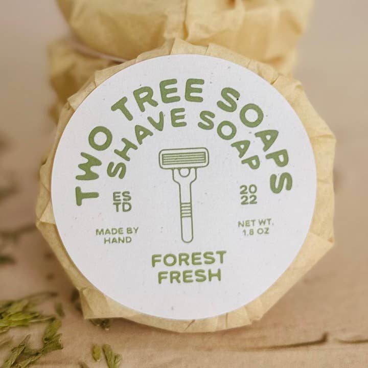 Two Tree Soaps - Wholesale Shave Soap - Men's - Natural Handmade Shave Soap - Forest Fresh0