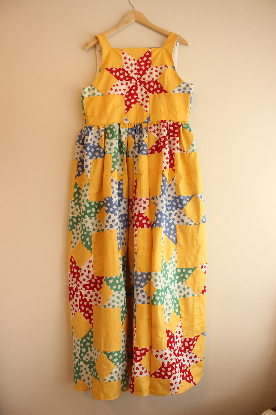 Reclaim Creative - Wholesale Dress - Women's - Quilt Top Dress - Yellow 8 Point Star3