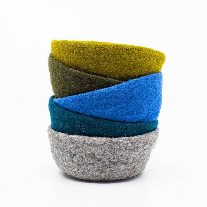 Fibres of Life - Wool & Felt - Wholesale Decorative Plate/Dish/Bowl - Felt Bowl-Large | Wool Storage Bowl | Catch-all Home Decor19
