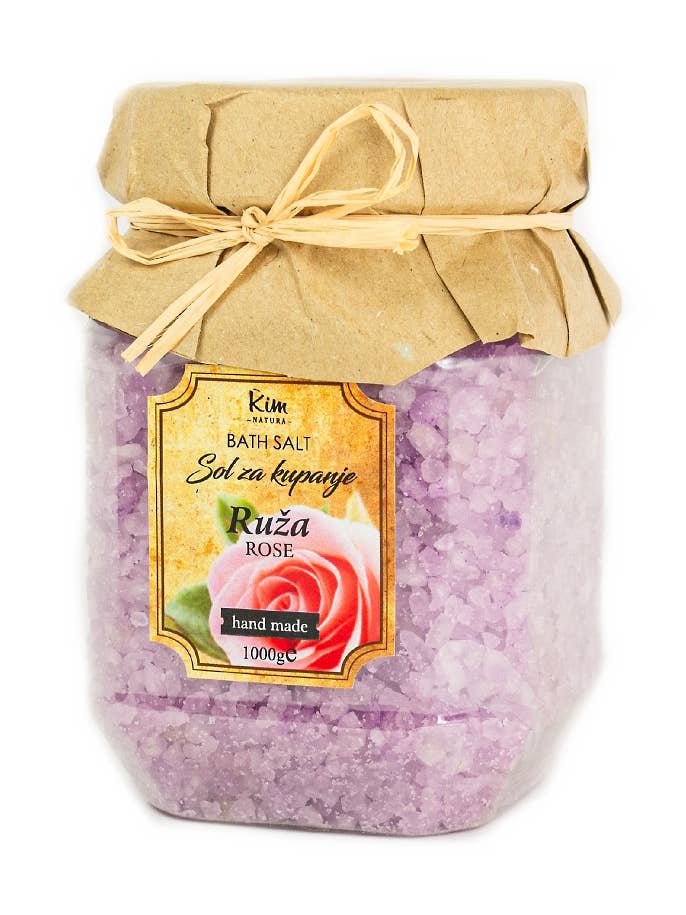 Sel de Bain Marin Kim Natura à la Rose 1 kg pour la vente par SferaNatura by INCI SRL