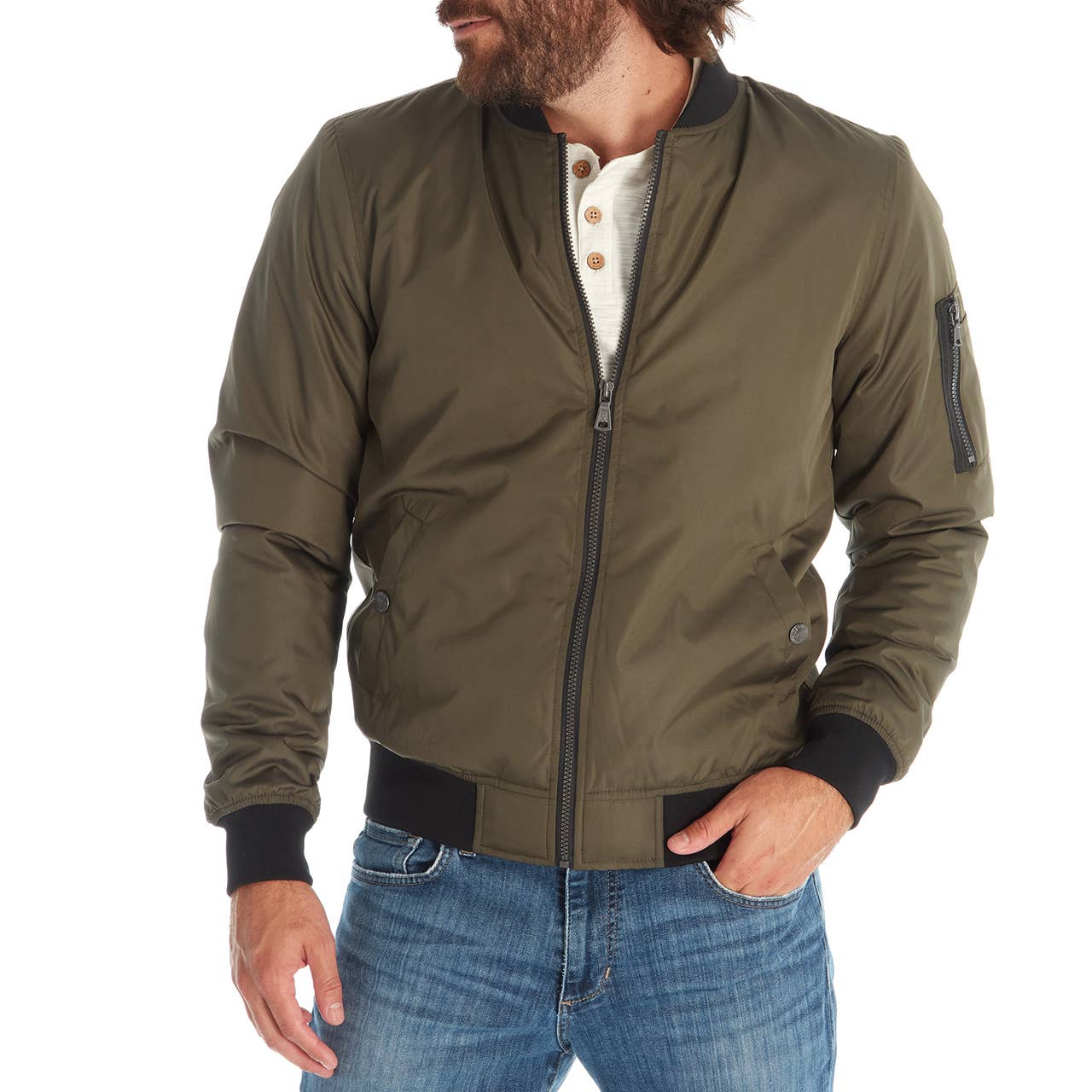PX - Wholesale Bomber Jacket - Men's - Lewis Sherpa Lined Bomber Jacket4