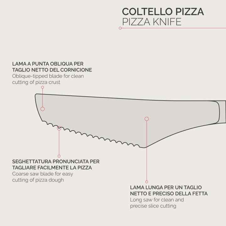 Pintinox - Wholesale Kitchen/Utility Knife - Cateri Smart pizza knife in a 6-piece blister2