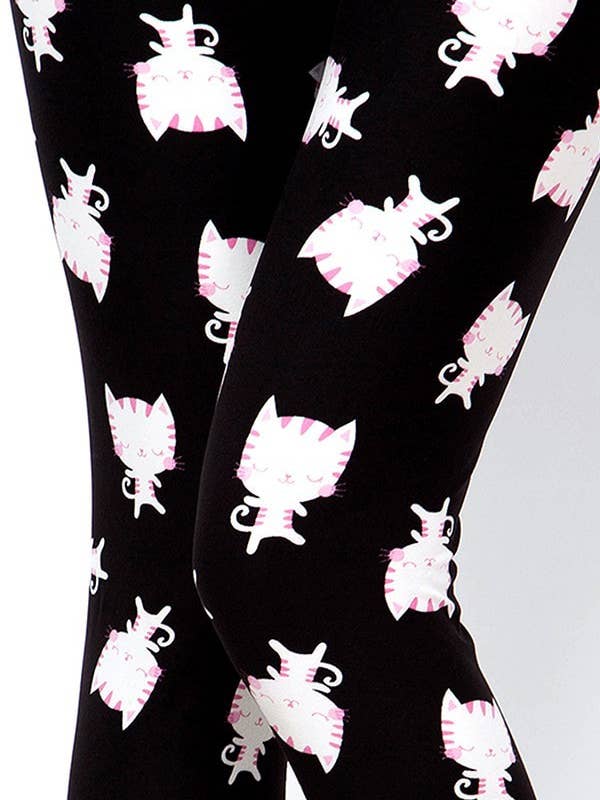 Legging CURVY Grande Taille à Imprimé Chat Kitty pour la vente par Love 4 Leggings