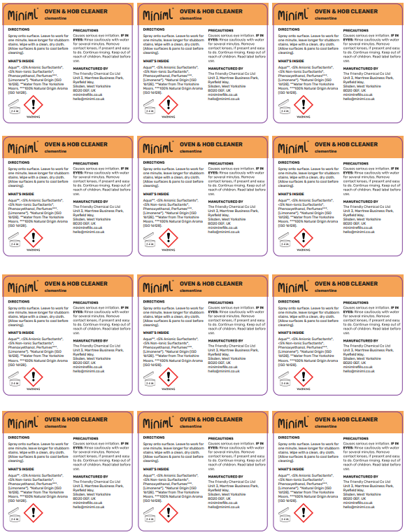 Miniml – wholesale Craft supplies – Miniml Safety Label Sheet - 12 x Labels (MIN217)21