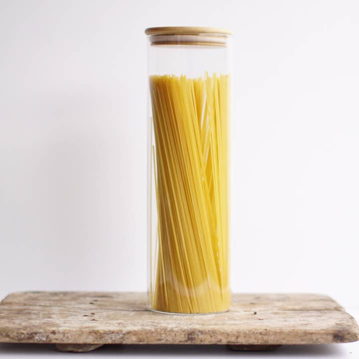 2.0L Tall Glass Jar With Bamboo Lid Baking Pantry Spaghetti Storage Set - So At Nature for wholesale by So At Nature