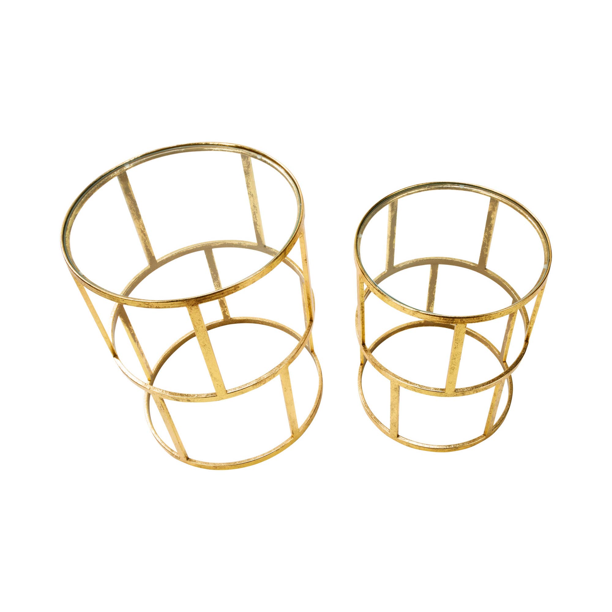 Tripar International – wholesale Side table – Set of 2 Round Gold Accent Tables3