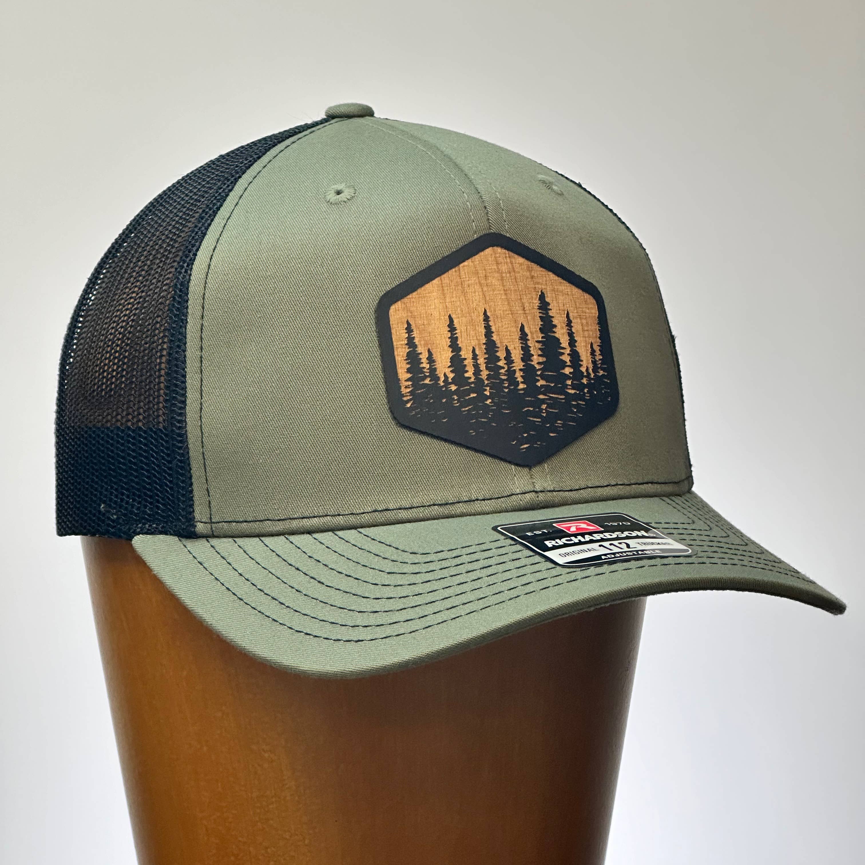Last Best Supply Co - Wholesale Trucker Hat - Unisex - Hexagon Trees Flexwood Patch Trucker Cap4
