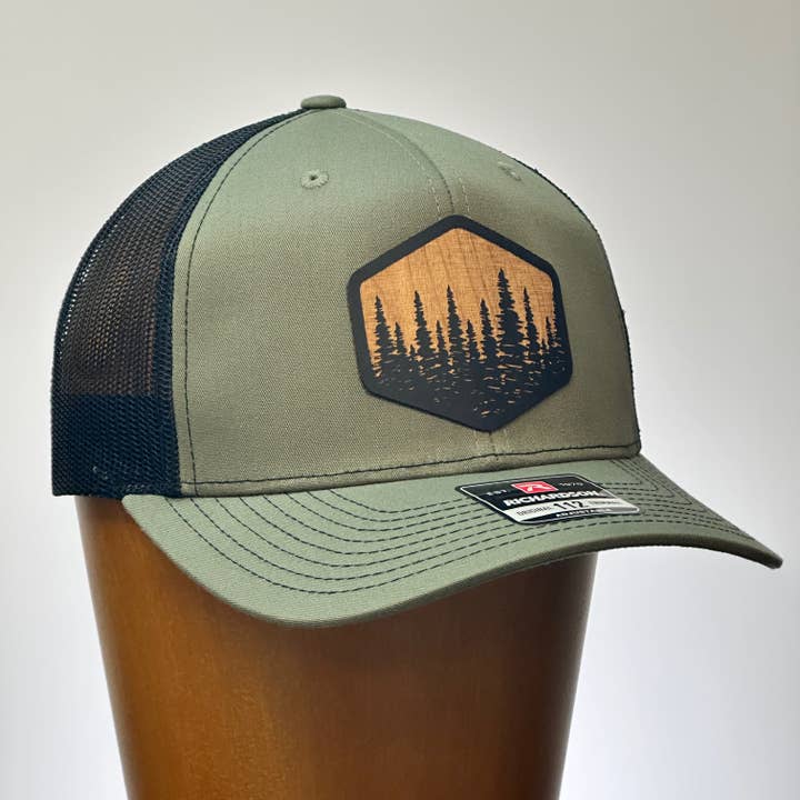 Last Best Supply Co - Wholesale Trucker Hat - Unisex - Hexagon Trees Flexwood Patch Trucker Cap4