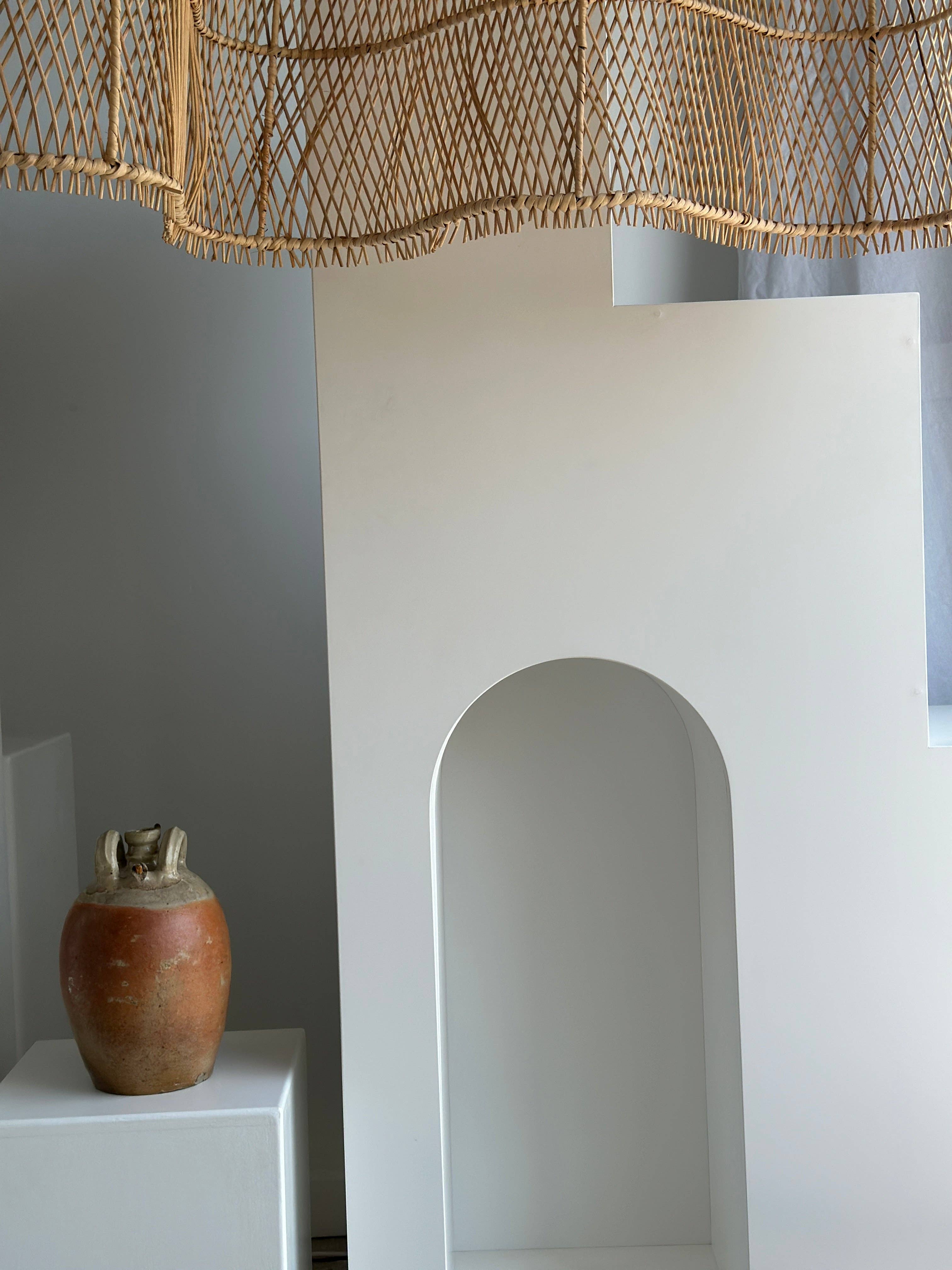 Office Objets - Wholesale Chandelier/Hanging Light - Immense rattan suspension in the shape of a flower, tulip, corolla H:1m; D:1m50137