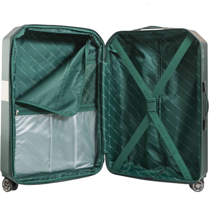 EMERALD Max Studio ABS Hard Sided 3-Piece The Hexagon Luggage Set for wholesale on Faire10