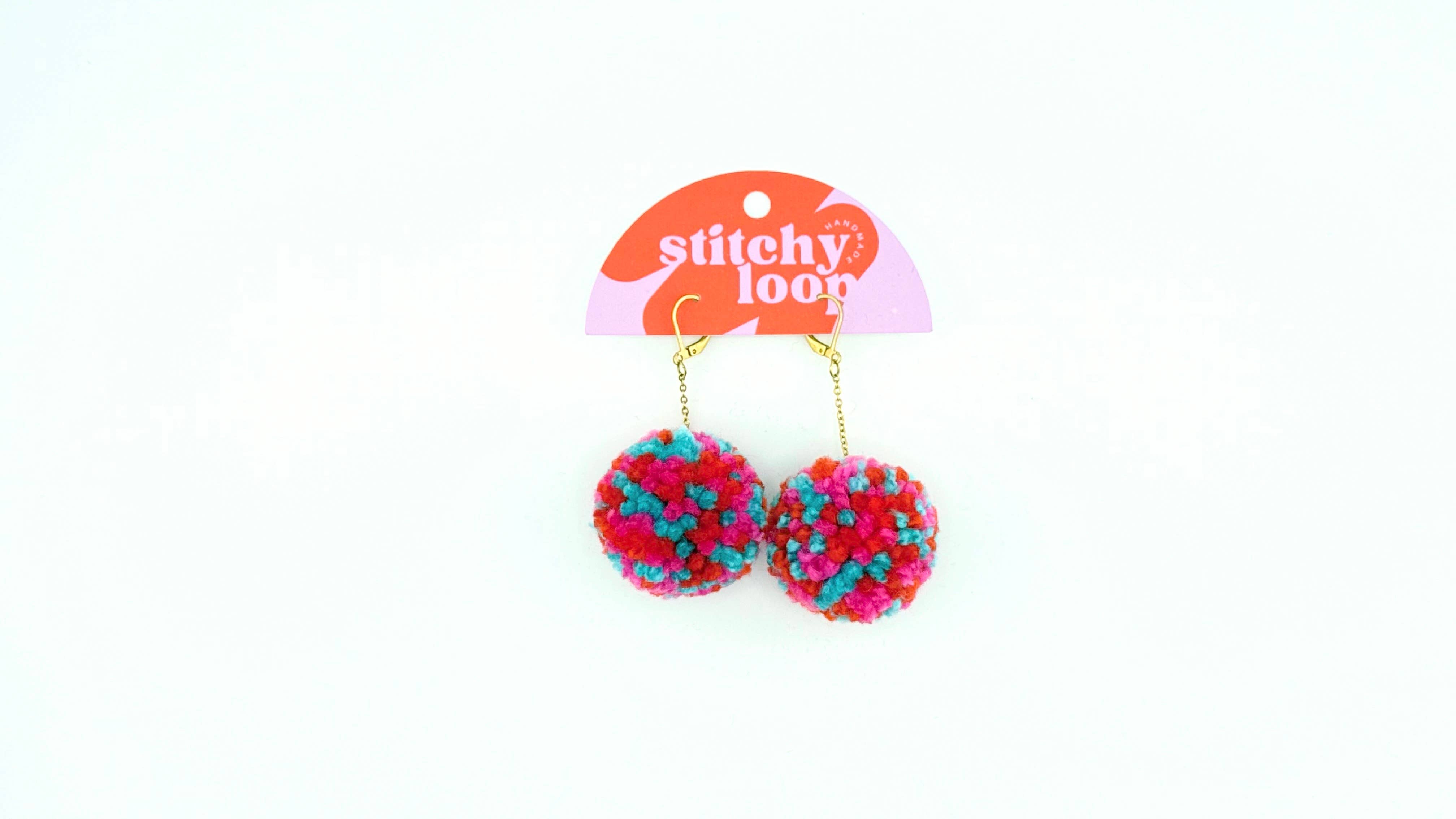 Stitchy Loop - Wholesale Dangle Earrings - Bubble Dangle Earrings0