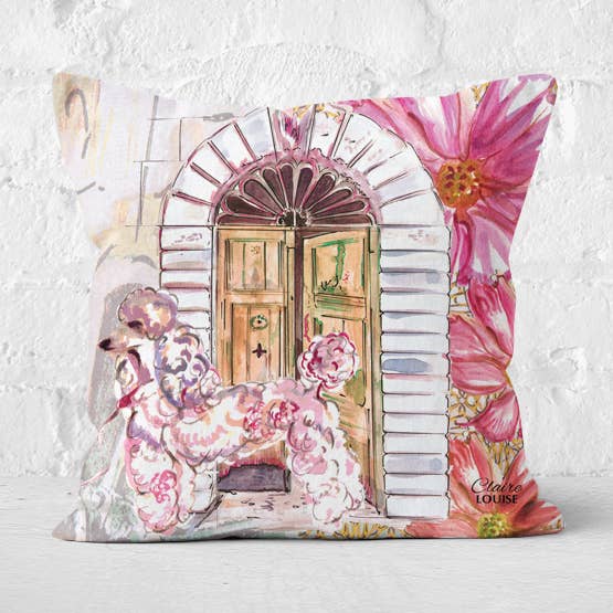 Zu Hause mit Pudelkissen für den Großhandel von Claire Louise