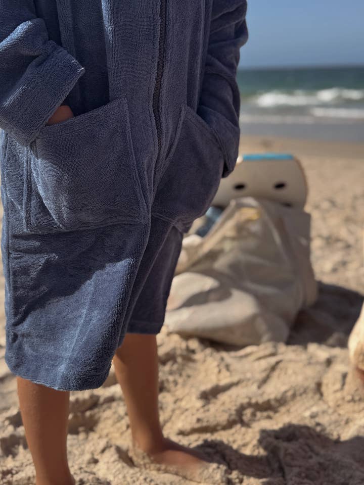 Deep Blue | Kids Zip Towel for wholesale by Capimiri