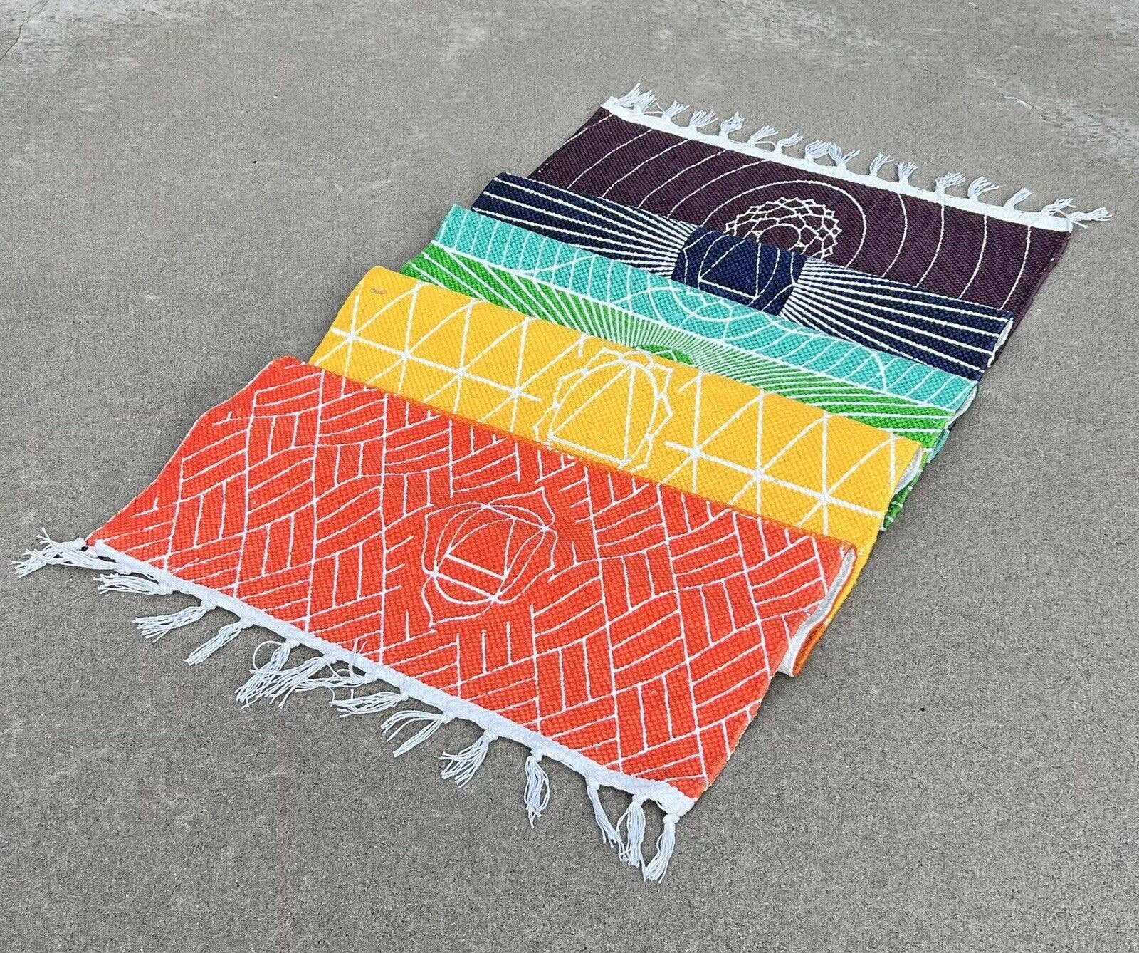 Lungta Imports - Wholesale Yoga Mat - Organic Cotton 7 Chakra Yoga Mat Rug For Yoga And Meditation8