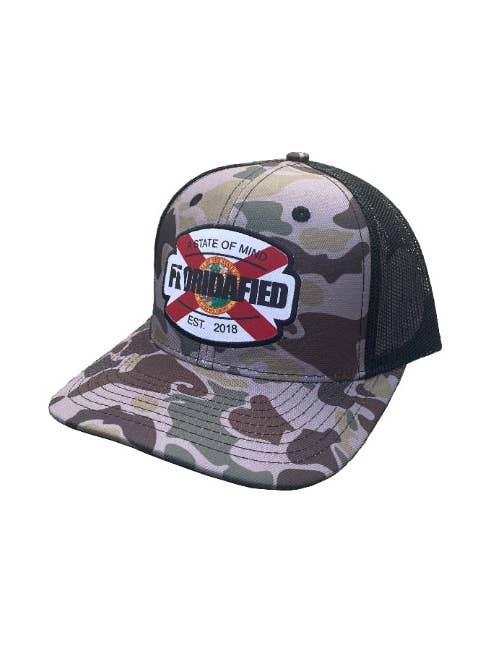 Drapeau Floridé Camo Snap Back pour la vente par Floridafied