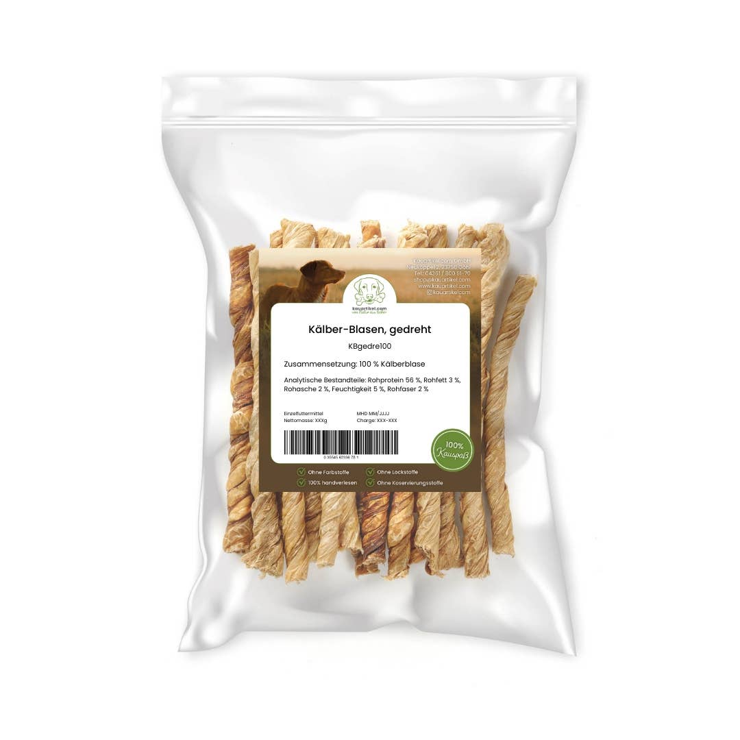 Kauartikel.com GmbH - Wholesale Pet Bone/Rawhide - Dog - Calf bubbles, turned1