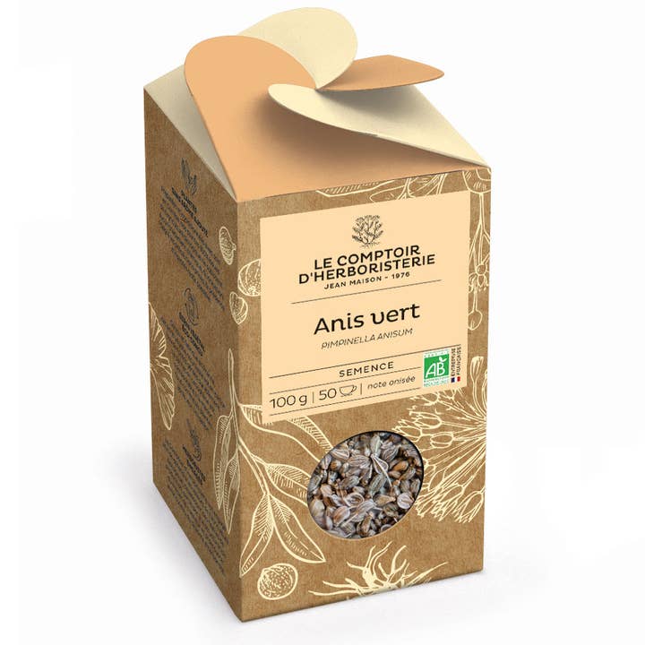 LE COMPTOIR D'HERBORISTERIE - Vendita all'ingrosso Tisane salutari e depurative - INFUSO DI SEMI DI ANICE BIOLOGICO 100G