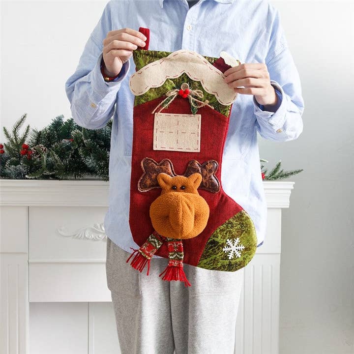 ShieldChic - Wholesale Holiday Stocking - Christmas Stocking Candy Bag Pendant House Big Stocking Decoration Gift Bag6