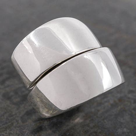 Heavy Fold Over Ring for wholesale by Corazón Sterling