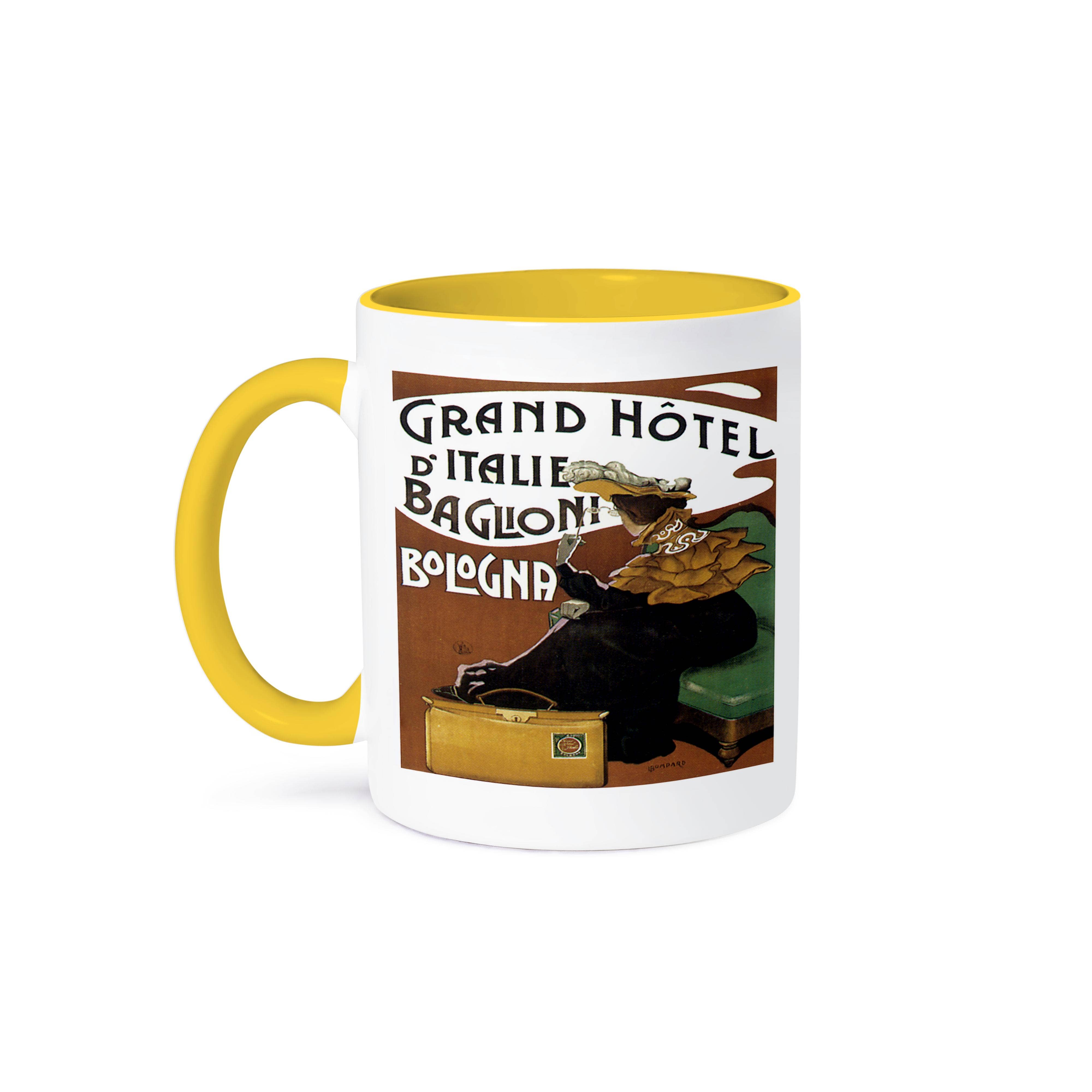 3dRose - Wholesale Coffee Mug - 3dRose, Vintage Grand Hotel d'Italie Baglioni Balogna Italy Luggage Label, Mug0