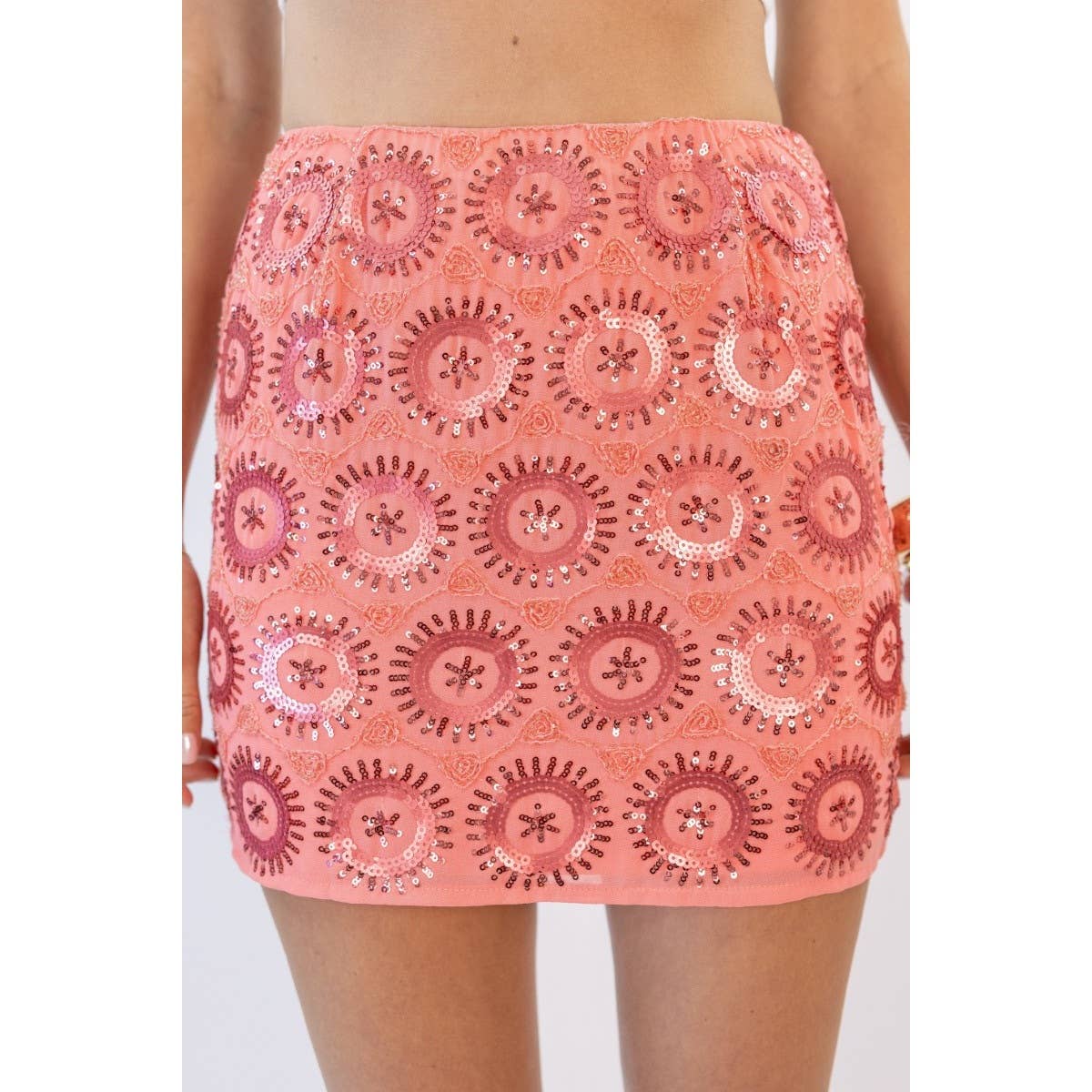 Verte - Wholesale Skirt - Women's - SEQUINED MINI SKIRT_INM88546