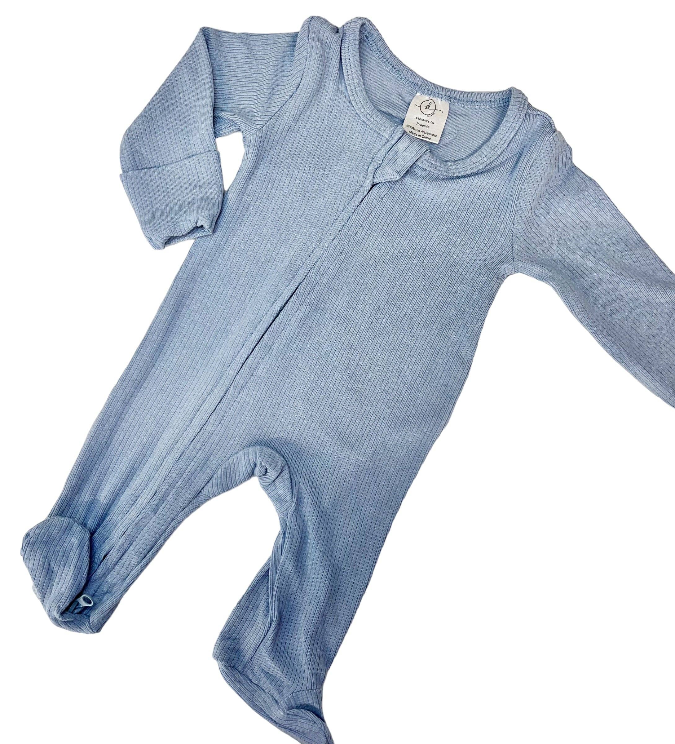 SK Blanks - Wholesale Jumpsuit - Baby - Ribbed Footie-Non Ruffle1