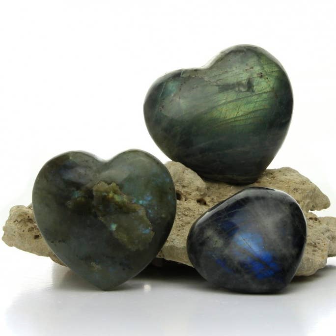Labradorite Heart from Madagascar for wholesale by UniArt