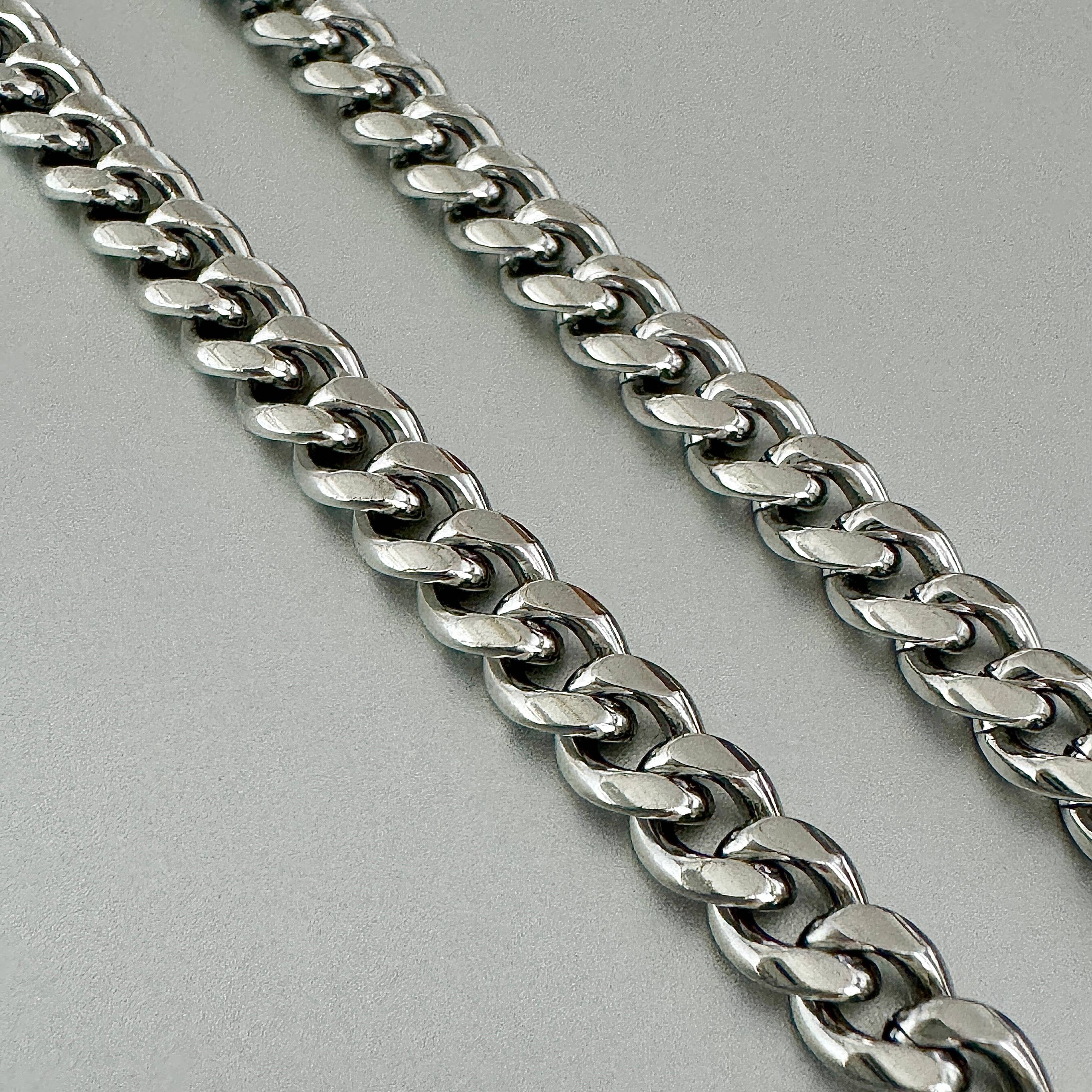 PAXPARIS – Großhandel Gliederhalskette – 5 mm silberne Cuba-Panzerkette für Herren1