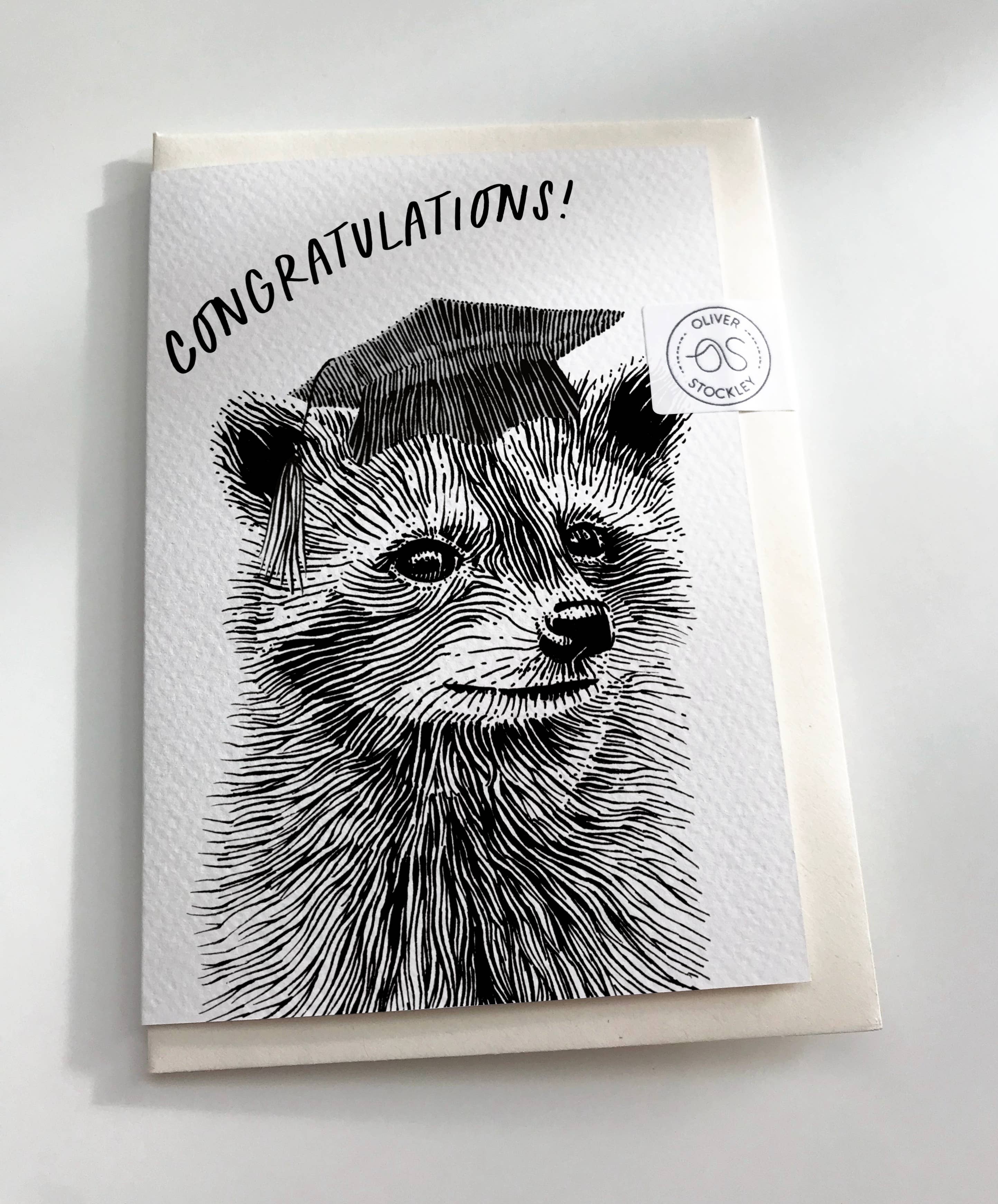 Oliver Stockley - Wholesale Graduation Card - Graduation Raccoon Card1