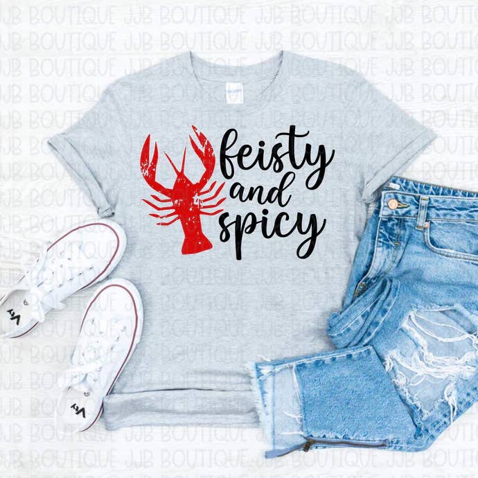 Rockin’ 5A Apparel - Wholesale Screen Printed T-Shirt - Women's - Feisty and Spicy Tee0