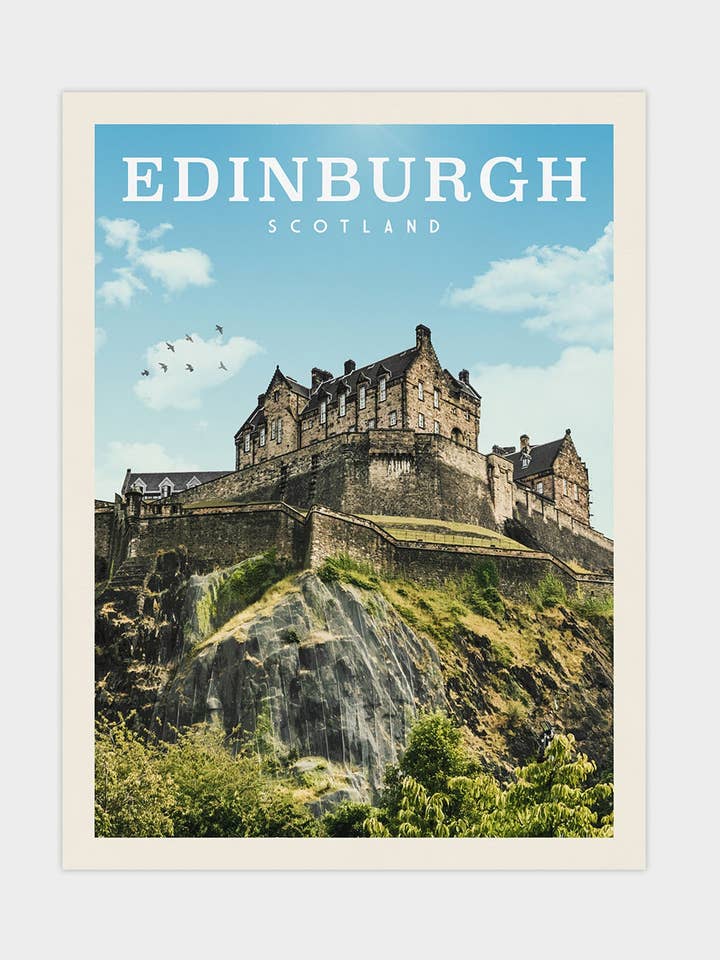 Edimburgo, Escócia - Vintage Travel Print por atacado de Vintaprints