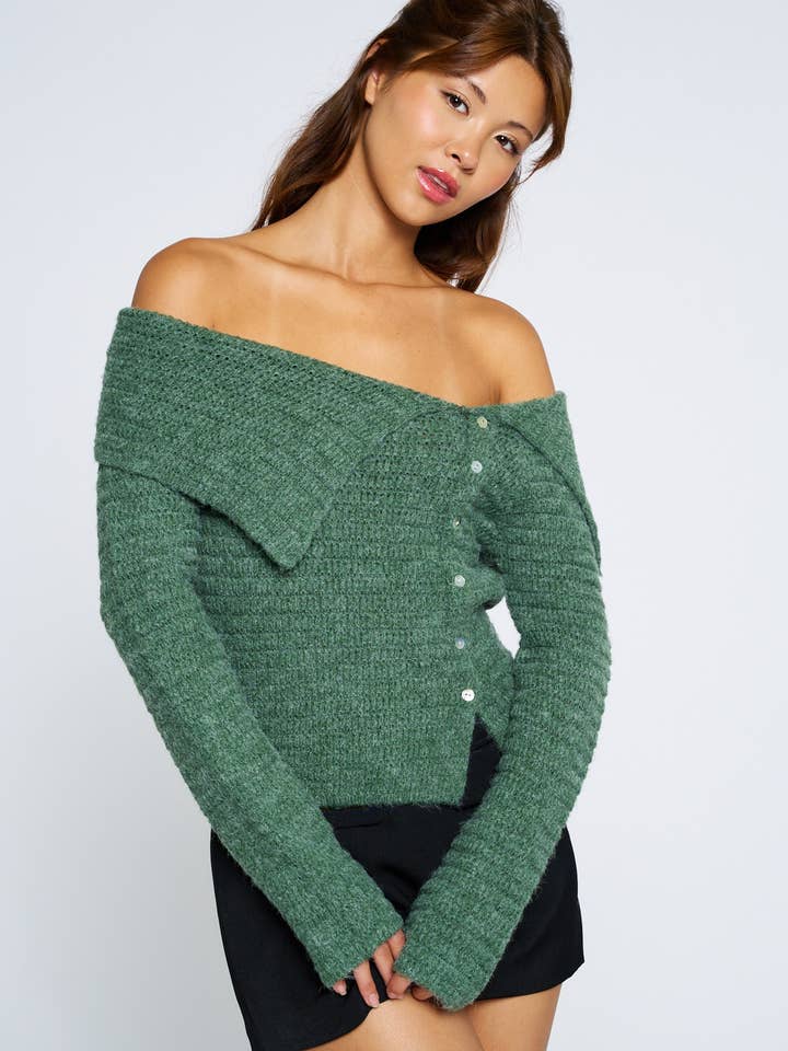 The Off-Shoulder Sweater Top for wholesale by Blue Blush
