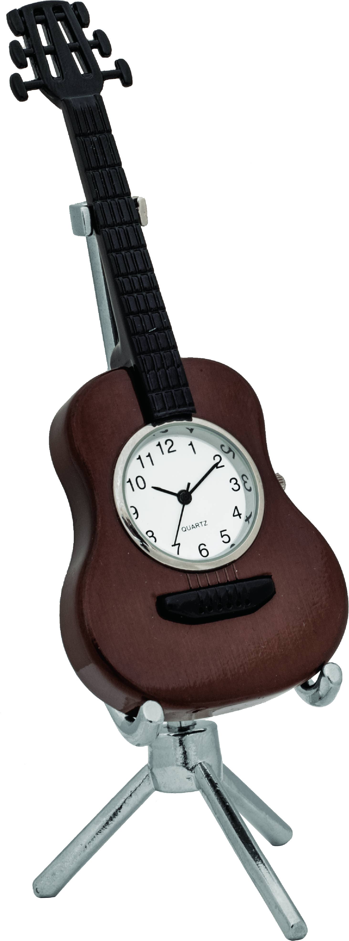 sanis enterprises, inc - Wholesale Bureauklok - Gitaarklok in bruin